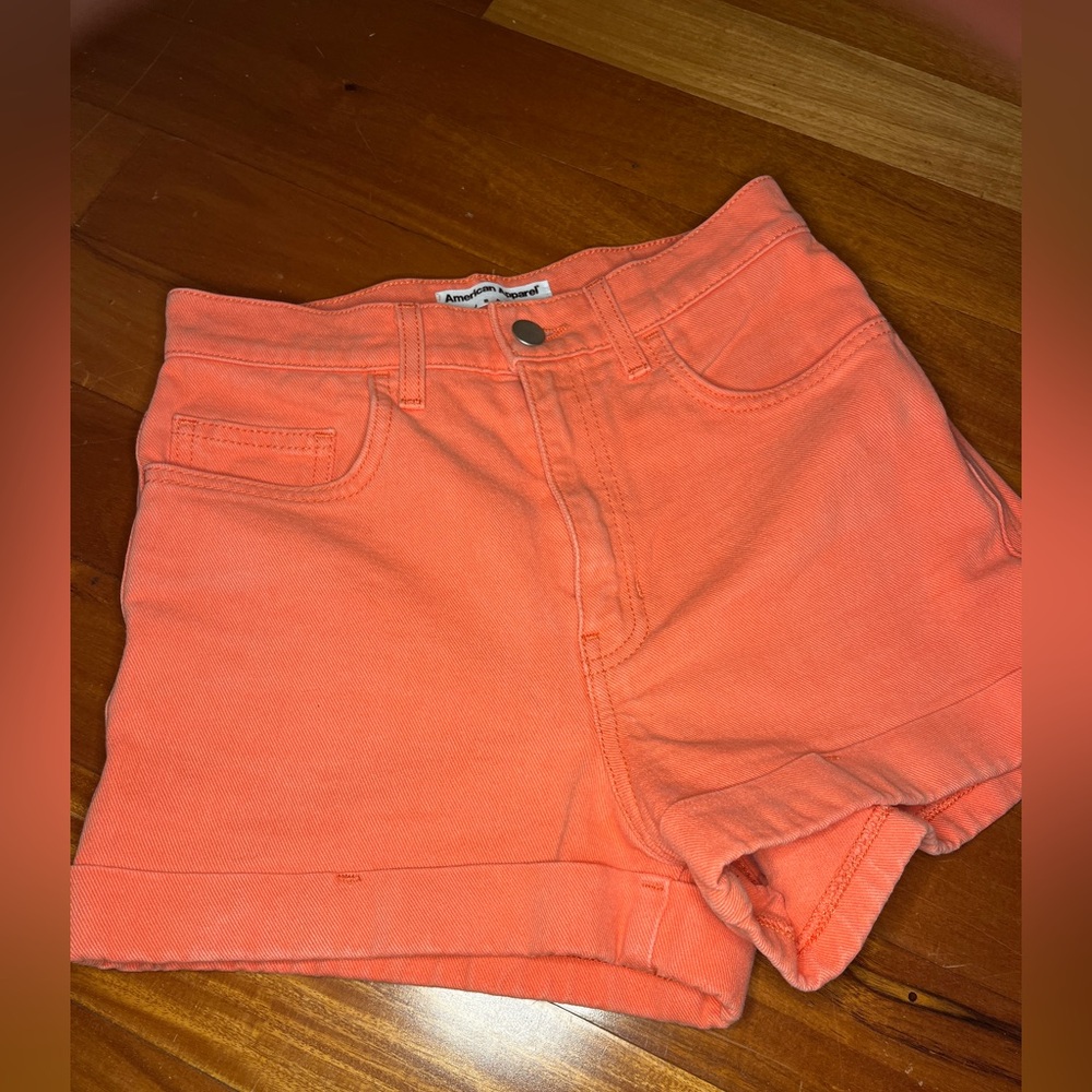 American Apparel Coral high waist denim shorts 26